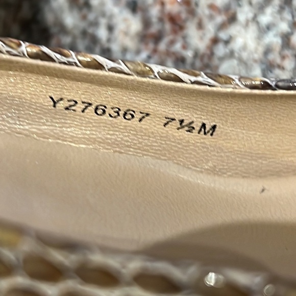 Stuart Weitzman Plainfield platform snake skin peep toe pump heels SZ 7.5 - Picture 7 of 8